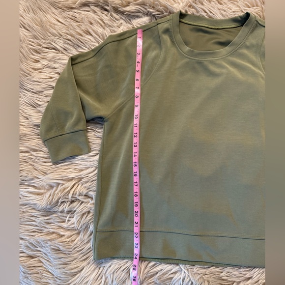 Lululemon Draped Back Crew Sweatshirt Bronze Green size 10 - Picture 12 of 12